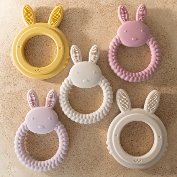 1pcs Baby Teether Silicone Toy Bpa Free Cartoon Rabbit Nursing