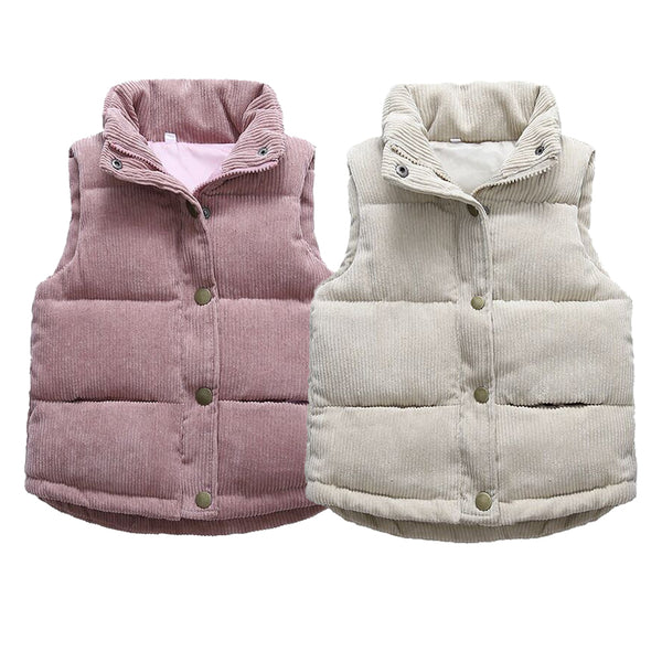 2021 Autumn Children Warm Thicken Vest Baby Cotton Waistcoat Kids