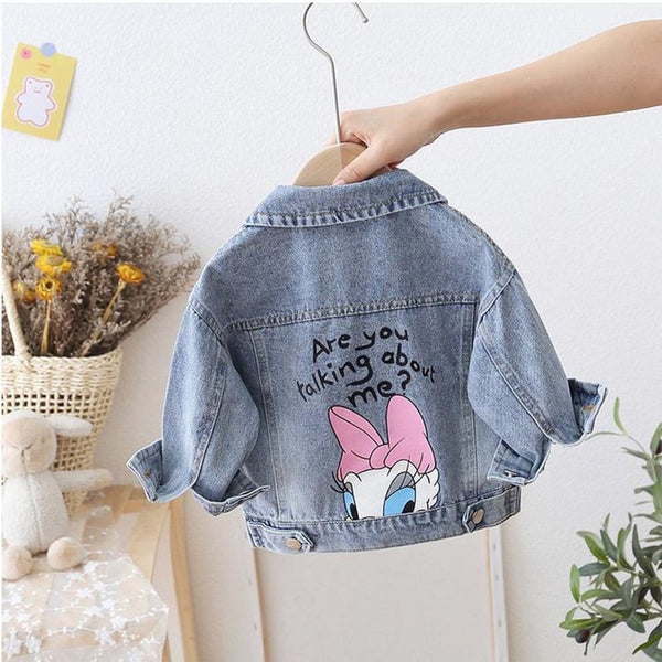 2023 Fashion Cartoon Daisy Denim Jacket For Girls Coat Spring Autumn