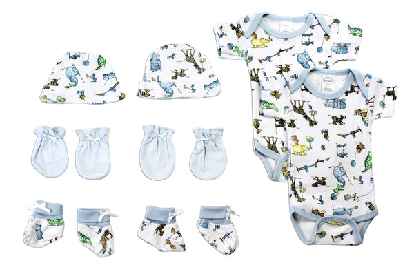 Layette Set: Bambini Newborn Baby Boys 8 Pc Baby Shower Gift Set