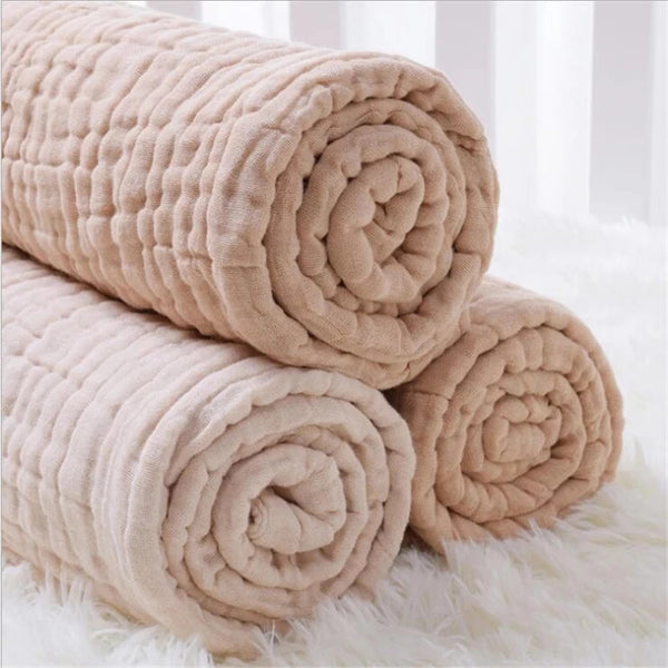 6 Layers Bamboo Cotton Baby Receiving Blanket Infant Kids Swaddle Wrap