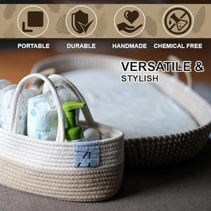 Seagrass Baby Changing Basket