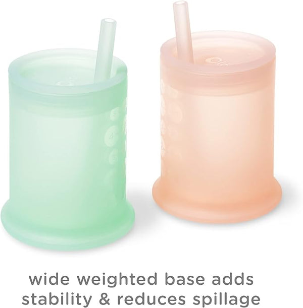 Silicone Baby Cup with Straw Lid | 5 oz | 6+ Months (Mint)