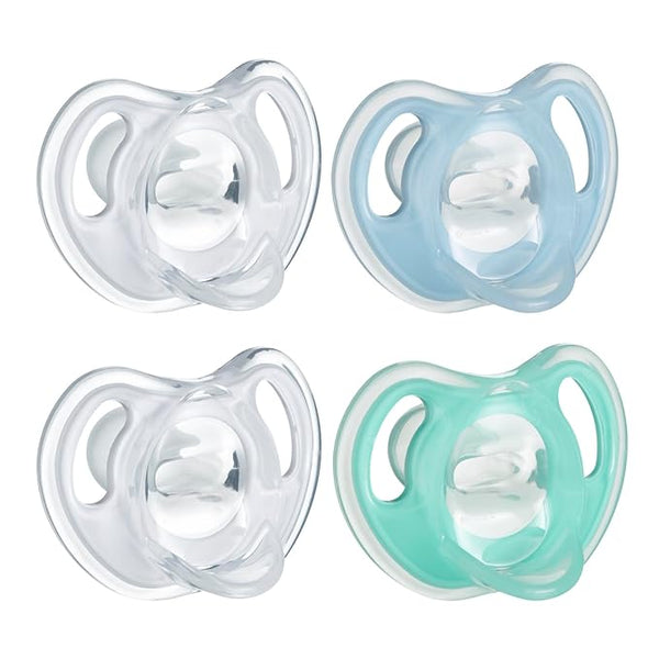 Ultra-Light Silicone Pacifier, 0-6m - 4 Pack