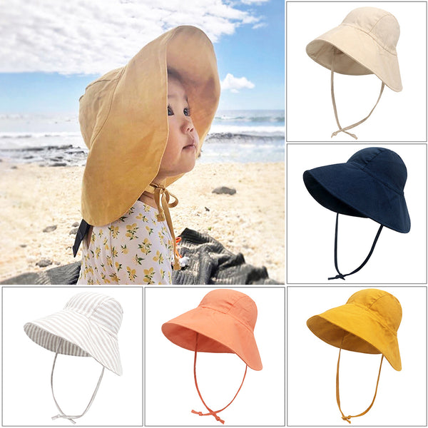 Big Brim Baby Sun Hat Summer Spring Kids Bucket Hat for Girls Boys