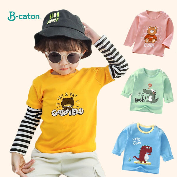 Children Kids Clothes  Boys Girls T Shirt  Cartoon Tops long Sleeve