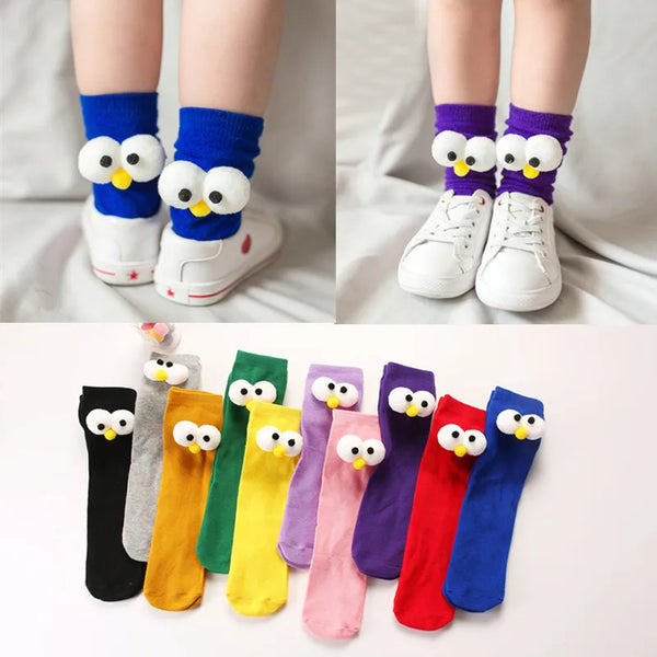 Children's Fashion big eyes straight pipes children's socks cute