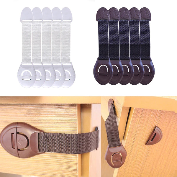 5PCs Door Lock Baby Safety Home Baby Protection Refrigerator Drawer