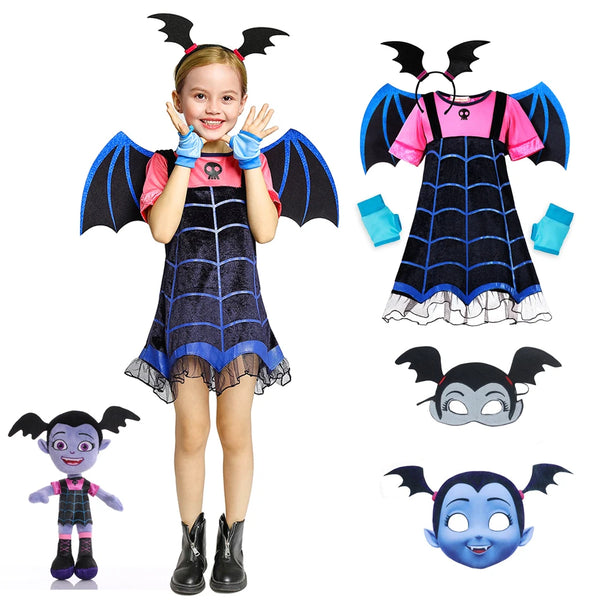 Disney Vampirina Cosplay Dress Girl Kids Princess Dress Up Christmas