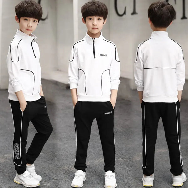 Spring Autumn Teenager Boys Clothing Sets Child Fashion Letter