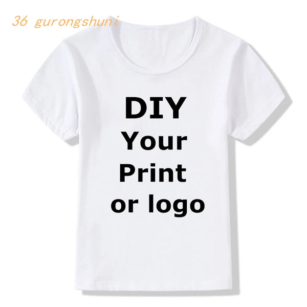 Customized your name Print t shirt boys girls Your own design DIY