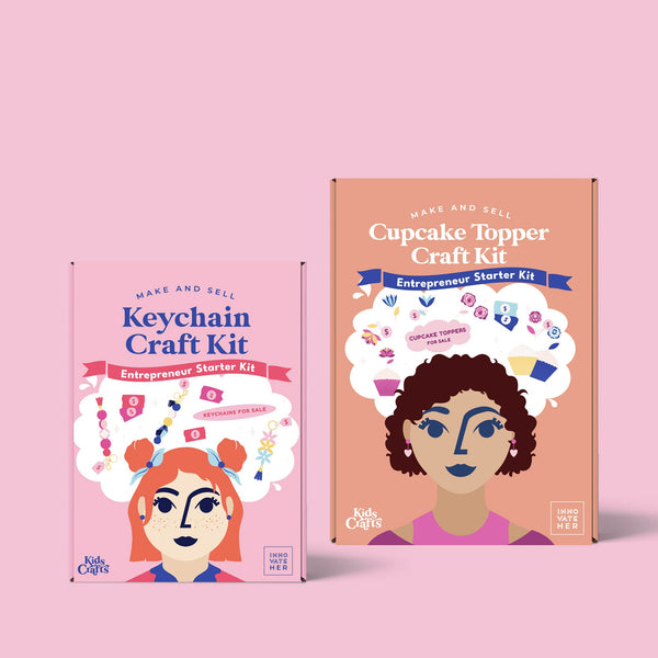 Kidpreneur Startup Bundle: Keychains & Cupcake Toppers Sets