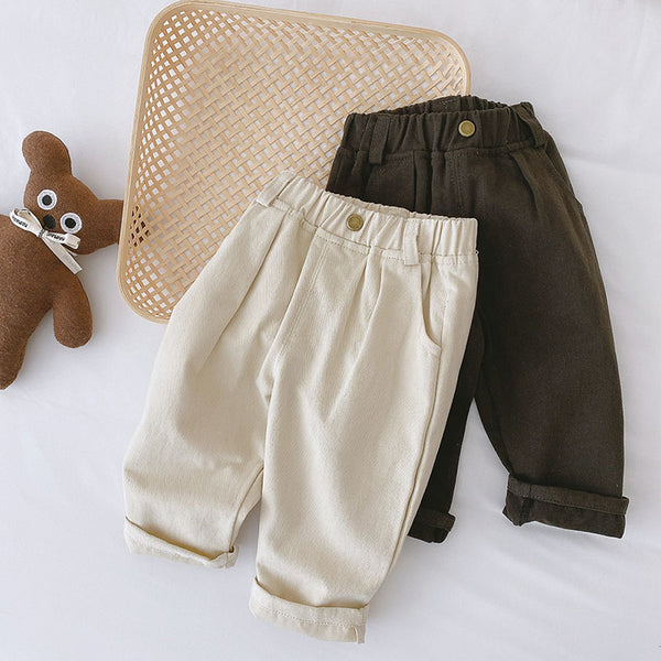 Milancel 2022 Spring New Baby Pants Solid Boys Pants Fashion Kids