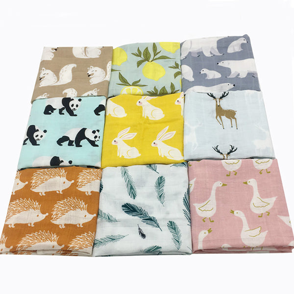 New Cotton Baby Blankets Newborn Soft Organic Cotton Baby Blanket