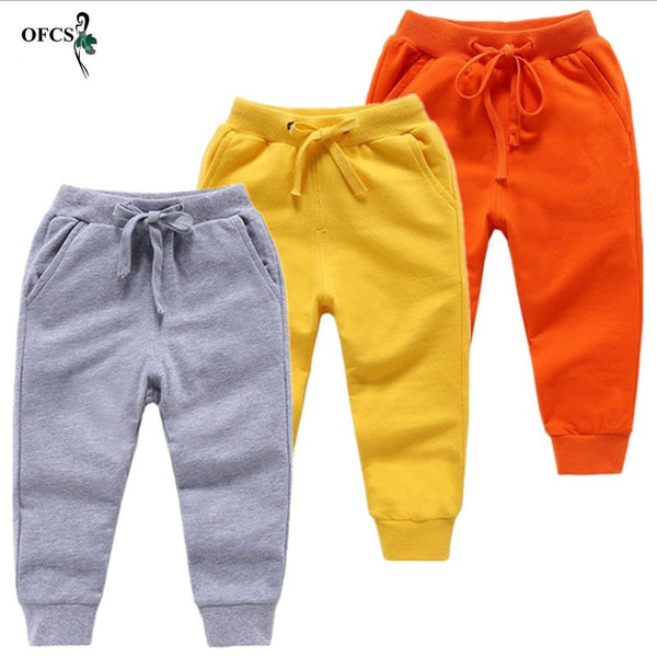 New Retail Sale Cotton Pants For 2-10 Years Old Solid Boys Girls