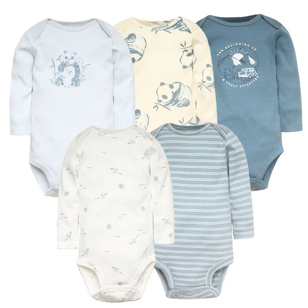 Baby Boy Bodysuits 5 Pieces Newborn Clothes Set Toddler Baby Girl