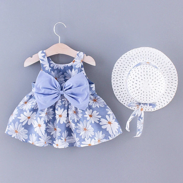 Summer New Girl Fashion Dress Small Chrysanthemum Hanging Strap Big