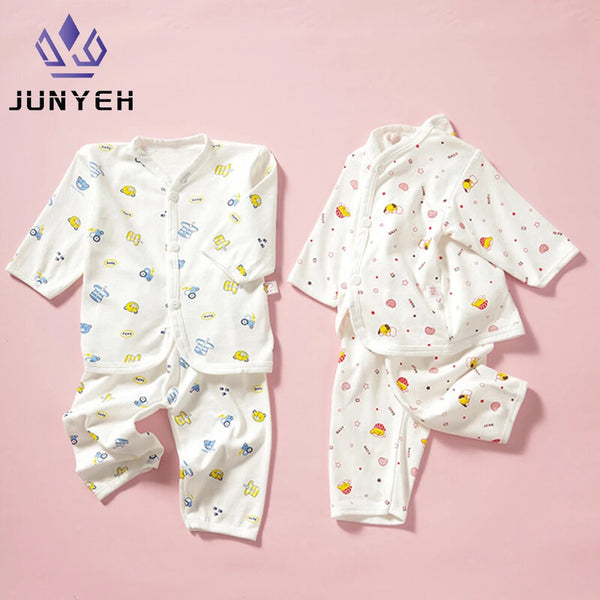 0-3 Month Baby Clothes Newborn Cartoon Home Underwear Cotton Button