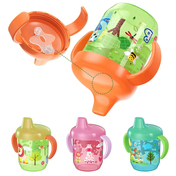 Cute Duckbill Cup Baby Learning Drinking Cup with Double Handle Flip