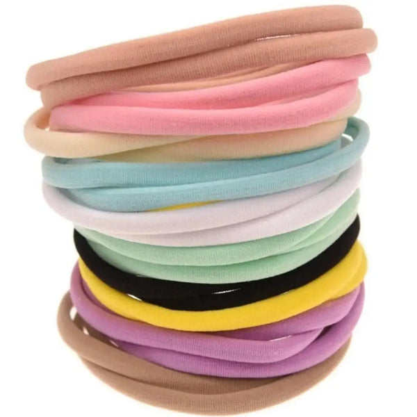 20Pcs/Lot Baby Girl DIY Nylon Headbands Soft Traceless Stretchy