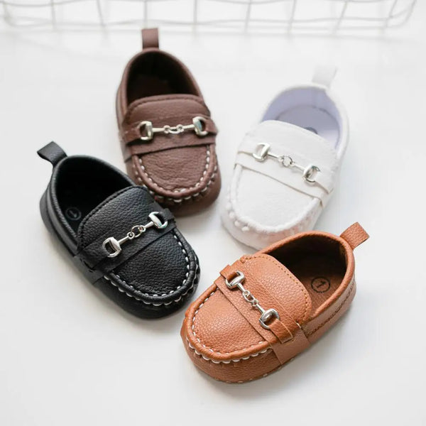 Newborn Baby Shoes Vintage Leather Multicolor Rubber Soft Sole