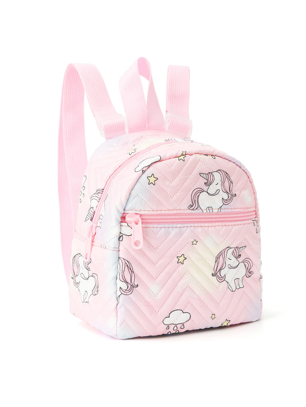 1 Pc Cute Cartoon Unicorn Diamond Print Kids Backpack Handbag For