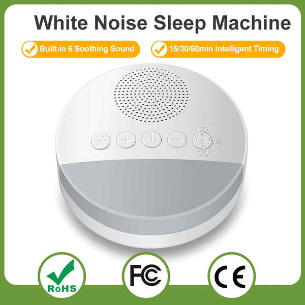 Baby White Noise Machine Kids Sleep Sound Player Night Light Timer