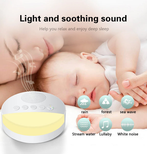 Portable Baby White Noise Machine USB Rechargeable Timed Shutdown