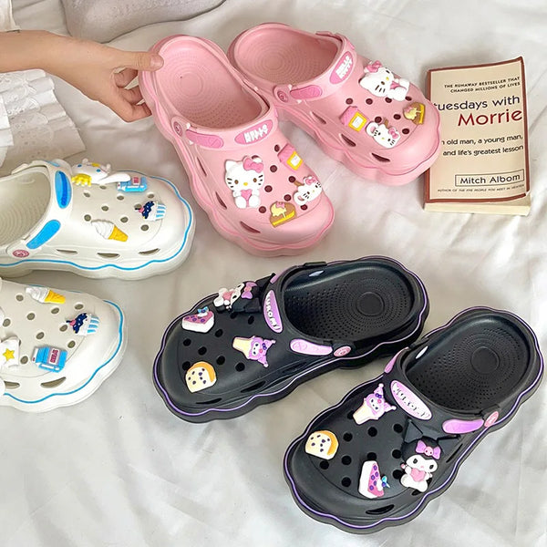 Kawaii Lolita Sanrio Hello Kitty Cave Shoes Women's Summer Sandals