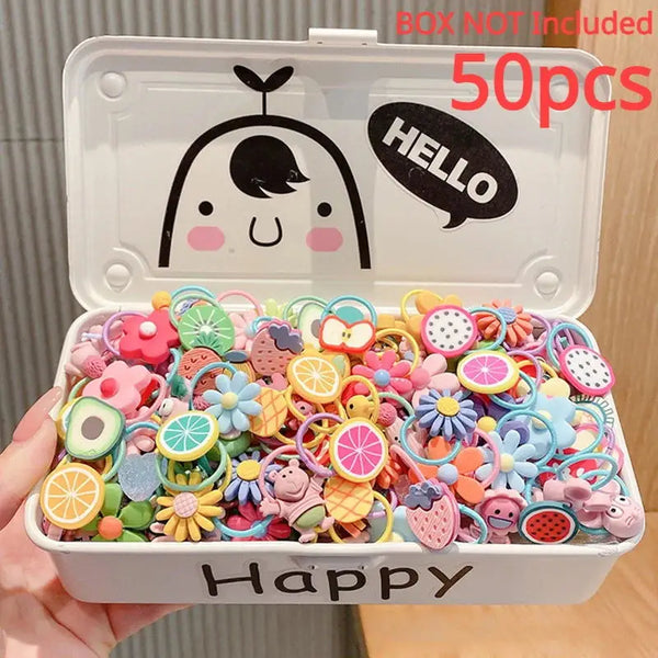 30/50pcs Children's Rubber Band Does Not Hurt The Hair Elastic Good