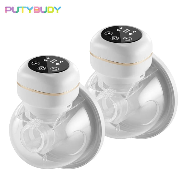 2/1pcs Wearable Breast Pump Electric Breast Pump Hands Free Low Noise