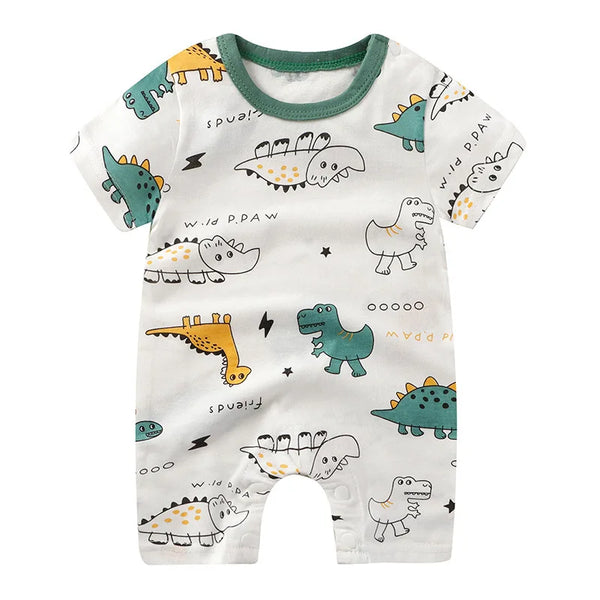 New Summer Baby Clothing Newborn Boys Girls Short-sleeved Cartoon