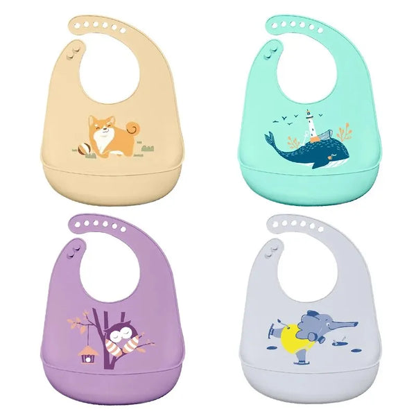 Waterproof Baby Bibs Baby Stuff Cute Solid Printed Kids Bib Girl Boy