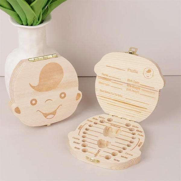 Wooden Baby Teeth Storage Box Teeth Wooden Box Umbilical Cord Tooth