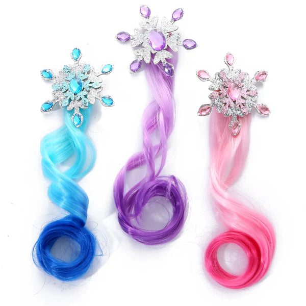 1 Pcs Baby Snowflake Bow Dazzle Gradient Fashion Children's Princess