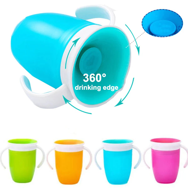 Baby Water Cups 360 Degrees Rotated Baby Learning Drinking Cup with