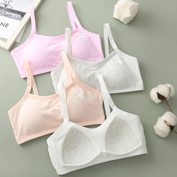 Teen Seamless Bra Full Cup Cotton Underwear Sleep Bra Teen Underwear