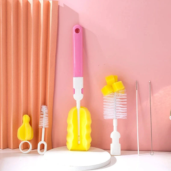 5PCS Bottle Cleaning Brush Nipple Straw Cleaning Brush made of sponge