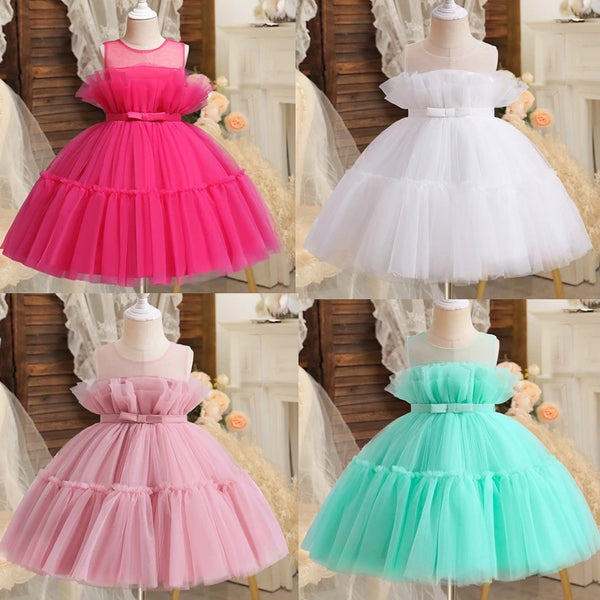 2024 Baby Dresses For Girls Kids Wedding Bridesmaid Dresses Toddler