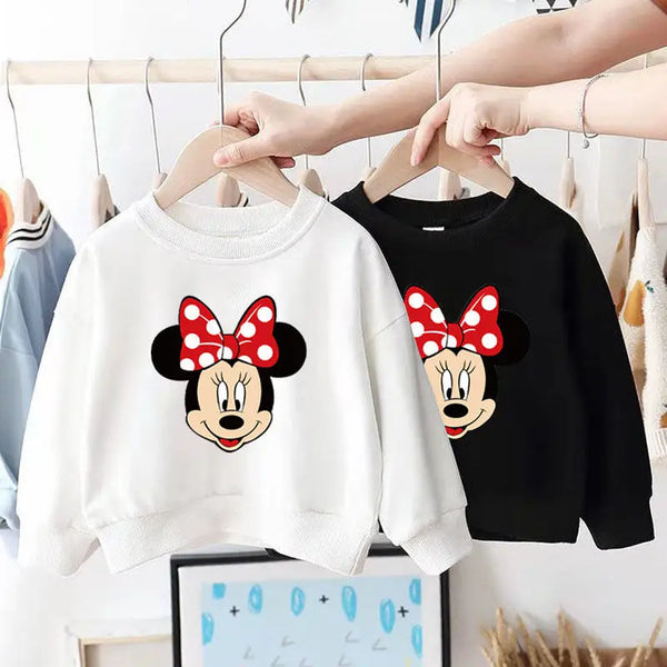 Spring/autumn Baby Girl Minnie Sweatshirt Loose Long Sleeve Tops