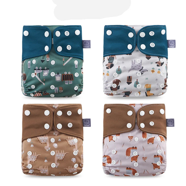 Breathable Mesh Cloth 4pcs/set Cloth Diaper Washable Adjustable