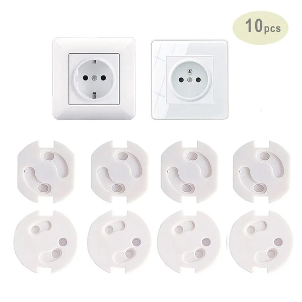 Baby Safety Socket Covers 10pcs Electrical Plastic Outlet Protectors