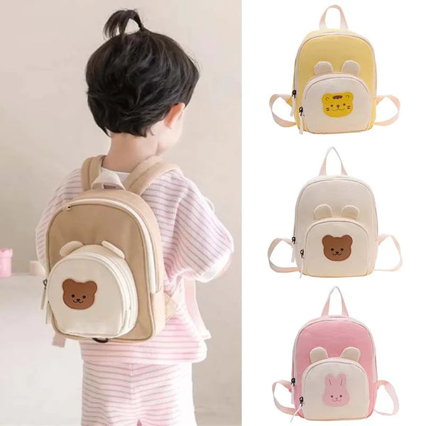 Korean Canvas Kids Backpack Kawaii Children's Handbags for Girl