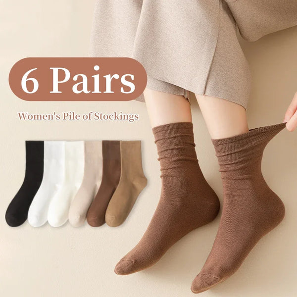 6 Pairs of Women Is Spring Or Summer Solid Colors Simple and