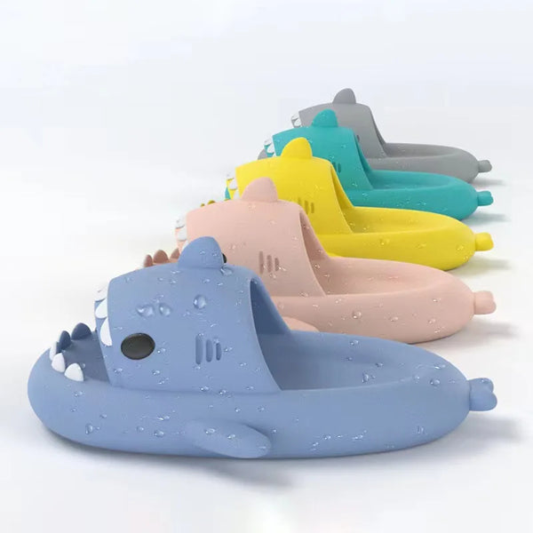 Pallene Kids Shark Slippers Summer Fashion Children Cartoon Sandals