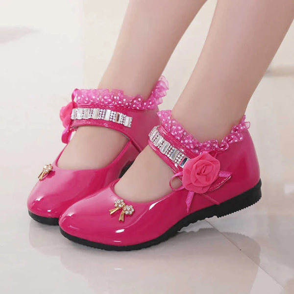 Girls' leather shoes princess shoes 2024 new children's single shoes