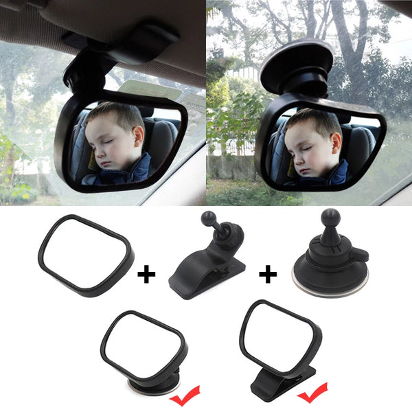 2 In 1 Kids Monitor Baby Rear View Mirror In-Car Baby Observation