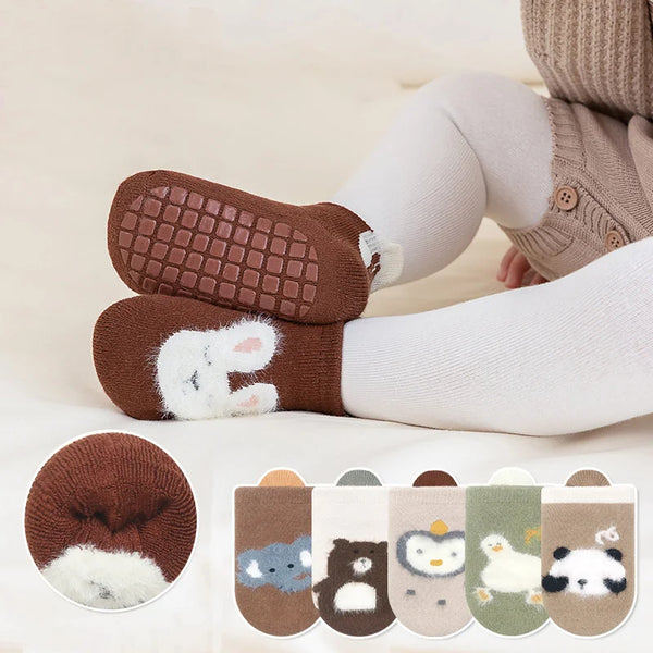 Lawadka Winter Kids Girl Boy Socks Anti Slip Cotton Baby Socks for