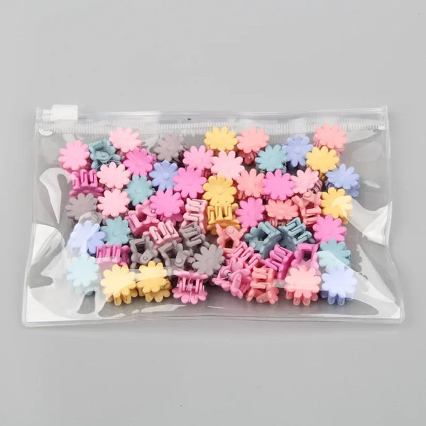 30Pcs/Set Mini Baby Hair Clips Crown Bows Flower Kids Hair Claws For