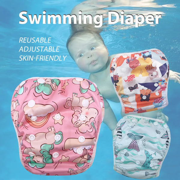 1Pcs Baby Swimming Diapers Summer Breathable Mesh Fabric Adjustable